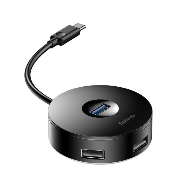 BASEUS HUB adapter przejściówka Typ C na USB3.0 / 3x USB2.0 / Micro USB do MacBook / PC czarny CAHUB-G01