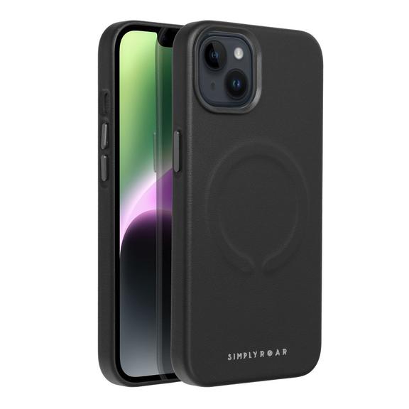 ROAR futerał LEATHER MAG kompatybilny z MagSafe do IPHONE 13 Pro Czarny