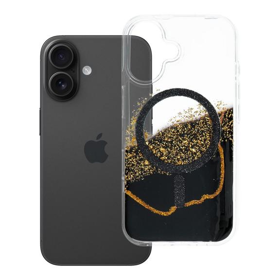 Etui na iPhone 16 Golden zgodne z MagSafe czarne