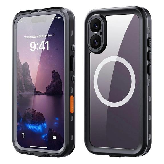 Futerał do iPhone 17 wodoodporny Shellbox DOT zgodny z MagSafe czarny