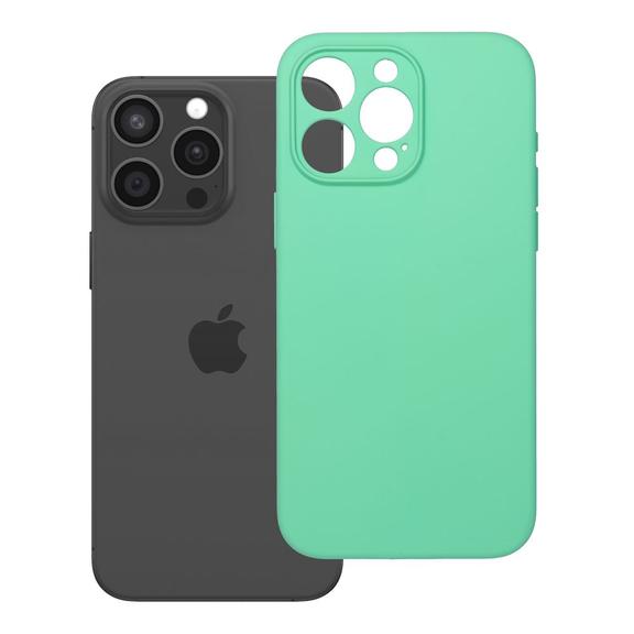 Etui na iPhone 15 PRO MAX Silicone 2mm (camera protection) zgodne z MagSafe miętowe