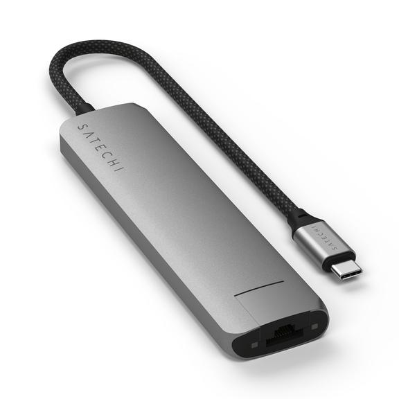 Adapter HUB 7w1 USB C Satechi Slim ST-P7SM szary