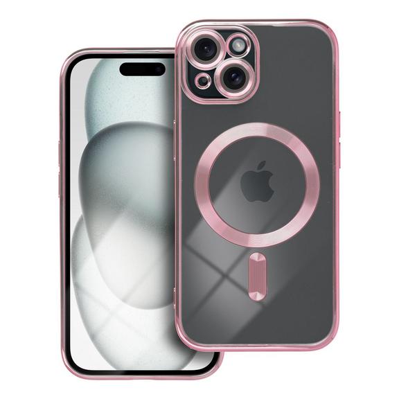 Etui na iPhone 15 Electro Mag Cover zgodne z MagSafe złoto różowe