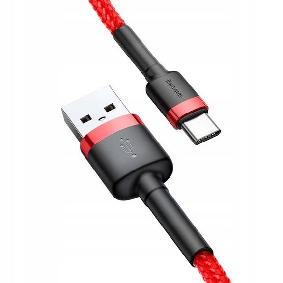 BASEUS kabel USB A do Typ C QC3.0 3A Cafule CATKLF-B09 0,5 m czerwony
