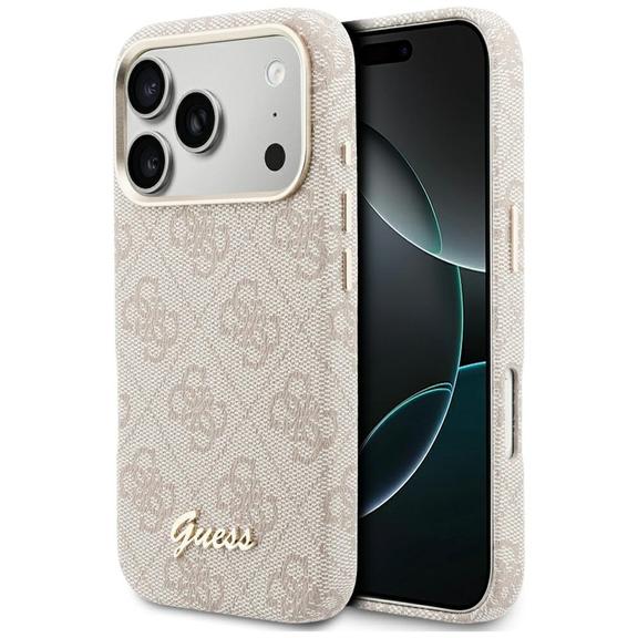 GUESS futerał do IPHONE 17 Pro Max kompatybilny z MagSafe GUHMP17X5P4FWMSP (PU FW 4G Script) różowy