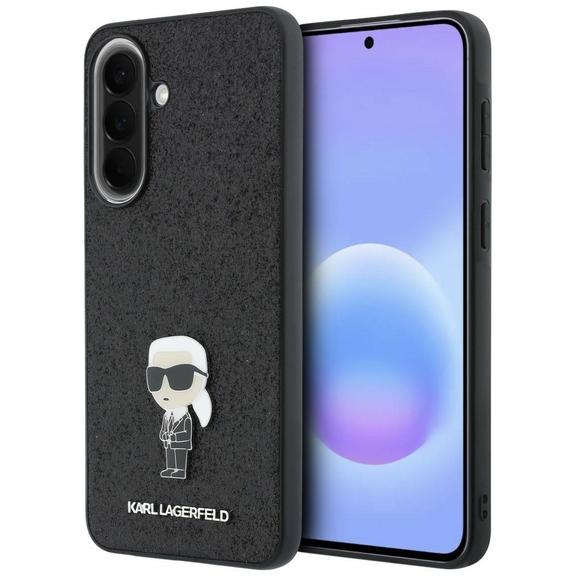 KARL LAGERFELD futerał do SAMSUNG A57 KLHCSA57GKNPSK (Fixed Glitter Ikonik Logo Metal Pin) czarny