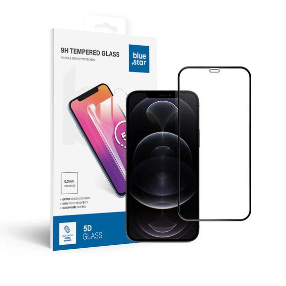 Szkło hartowane do iPhone 12 PRO MAX (full glue) Blue Star 5D czarne