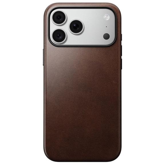 NOMAD futerał skórzany do IPHONE 18 Pro Max/17 Pro Max kompatybilny z MagSafe (Modern Leather Case Horween Leather) rustic brown