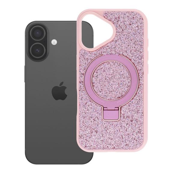 Etui na iPhone 17 Quartz Circle Stand Mag Cover różowe