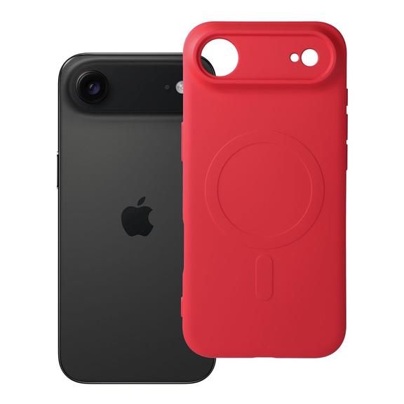 Futerał do iPhone 17 AIR Silicone Mag Cover zgodny z MagSafe czerwony