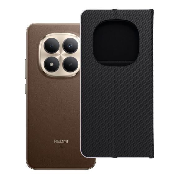 Etui z klapką na Xiaomi Redmi NOTE 15 PRO PLUS 5G Luna Book Carbon czarne