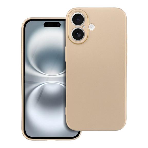 Futerał do iPhone 16 Metallic złoty