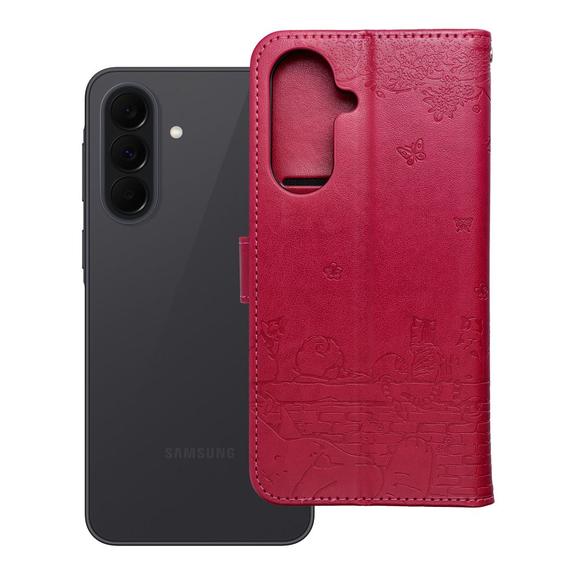 Etui z klapką na Samsung A37 Mezzo Book koty czerwone