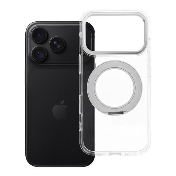 Etui na iPhone 18 Pro / 17 Pro Frame Circle Stand zgodne z MagSafe transparentne