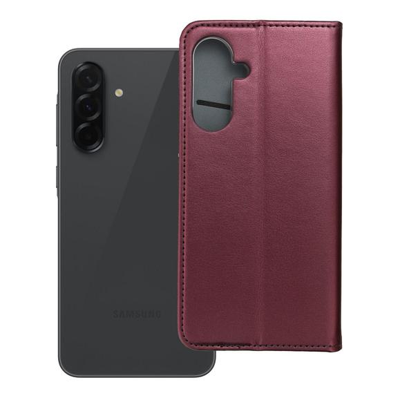 Etui z klapką na Samsung A36 Smart Magneto burgundowe