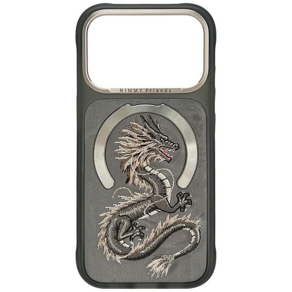 NIMMY futerał MAGNETIC FANTASY ANIMAL DRAGON kompatybilny z MagSafe do IPHONE 18 Pro Max/17 Pro Max szary