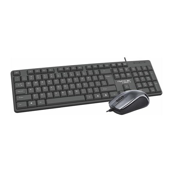 Zestaw klawiatura QWERTY + myszka przewodowy USB A K3186  U+U