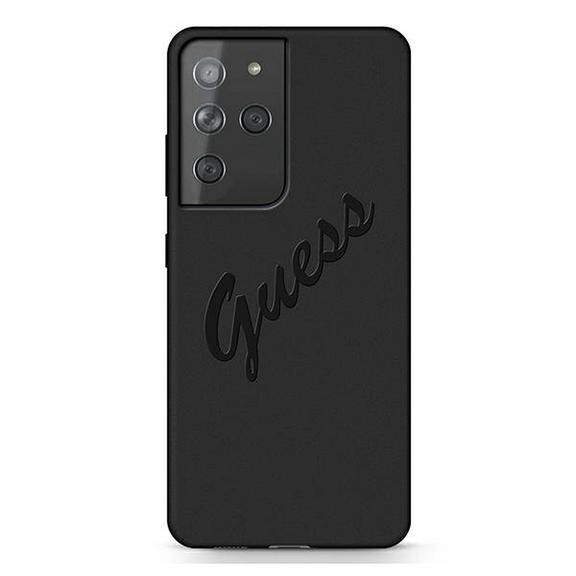 GUESS futerał do SAMSUNG S21 Ultra GUHCS21LLSVSBK (Script Vintage) czarny