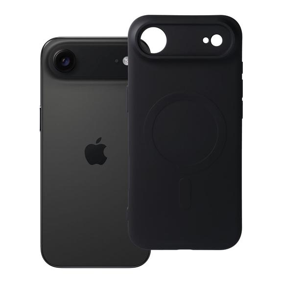 Etui na iPhone 17 AIR Silicone Mag Cover zgodne z MagSafe (camera protection) czarne