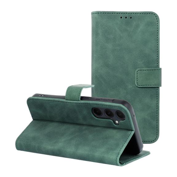 Etui z klapką na Samsung A35 5G Tender Book zielone