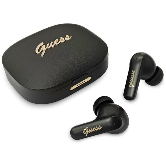 Słuchawki bezprzewodowe douszne GUESS TWS Script Metal Logo GUE005414 czarne
