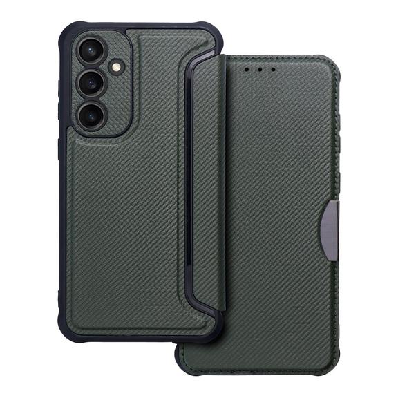 Etui z klapką na Samsung S23 FE Razor Book ciemnozielone