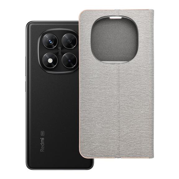Etui z klapką na Xiaomi Redmi NOTE 14 PRO 5G / 14 PRO PLUS 5G Luna Book Gold srebrne