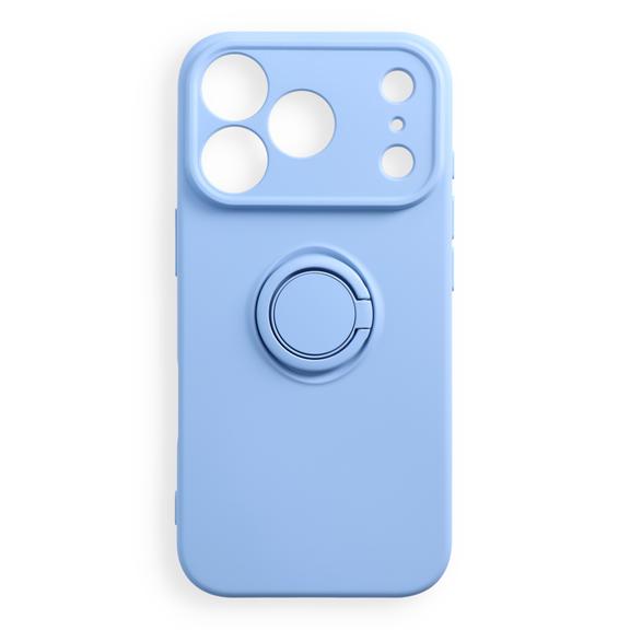 Etui na iPhone 18 Pro / 17 Pro Silicone Ring jasno niebieskie