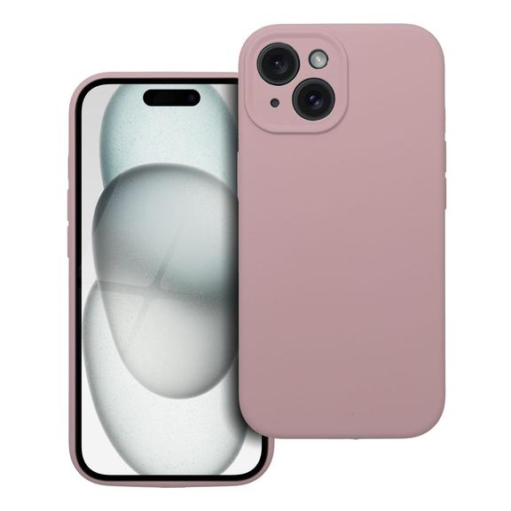 Futerał do iPhone 15 Silicone 2mm pudrowy róż