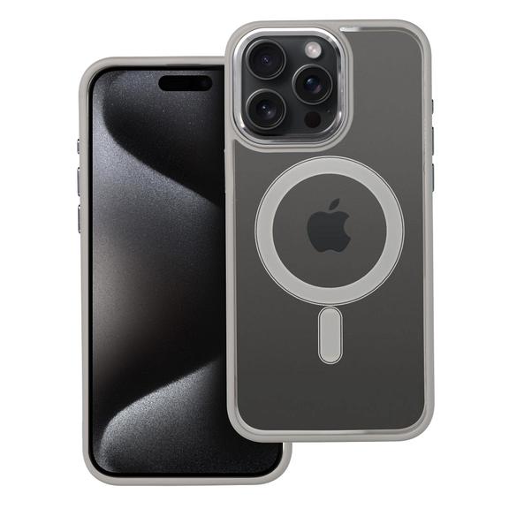 Etui na iPhone 15 PRO MAX Color Edge Mag Cover zgodne z MagSafe tytanowe szare