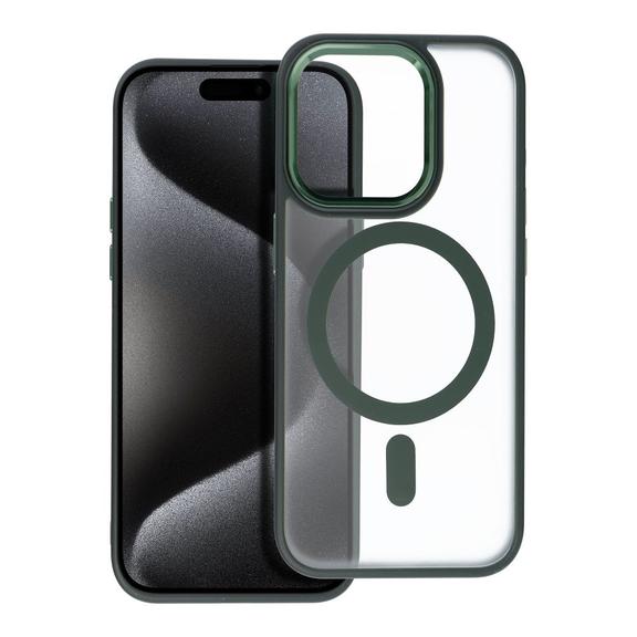 Futerał MATTE MAG COVER kompatybilny z MagSafe do IPHONE 15 Pro zielony