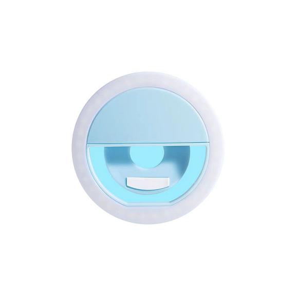 Lampa LED Ring do selfie na telefon RK-12 niebieska