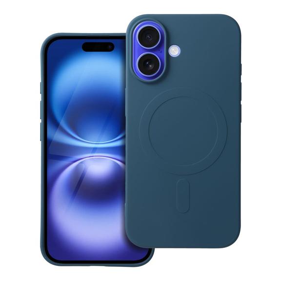 Futerał do iPhone 16 Silicone Mag Cover zgodny z MagSafe (big hole) niebieski