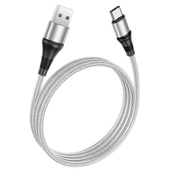 Kabel USB A do USB C Hoco 3A 1 m X50 szary