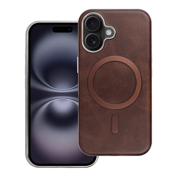 Futerał do iPhone 16 Gentleman Mag Cover zgodny z MagSafe brązowy