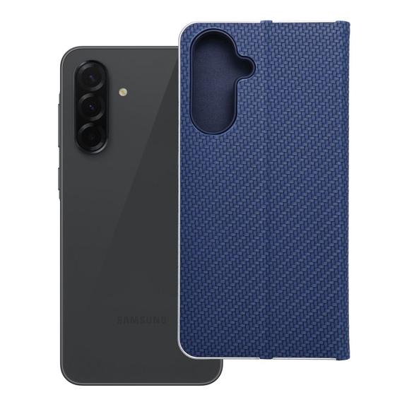 Etui z klapką na Samsung A36 5G Luna Book Carbon niebieskie