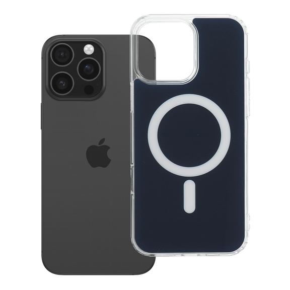 Etui na iPhone 16 PRO MAX Clear Fusion Mag Cover zgodne z MagSafe granatowe