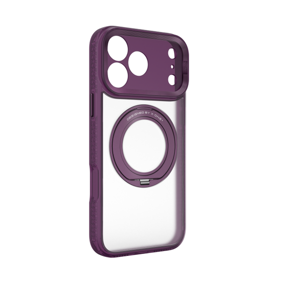 Etui X-ONE Dropguard 2S (stand edition) kompatybilny z MagSafe do iPhone 18 Pro / 17 Pro burgundowe 0INT
