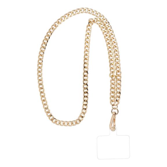 Smycz do telefonu, Zawieszka do telefonu - CHAIN #81 / długość sznura 80cm (40cm w pętli) / na szyję - złoty
