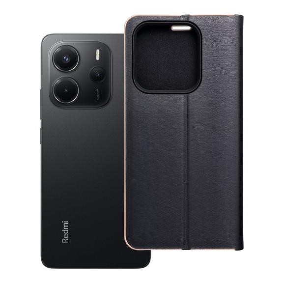 Etui z klapką na Xiaomi Redmi NOTE 14 5G Luna Book Gold czarne