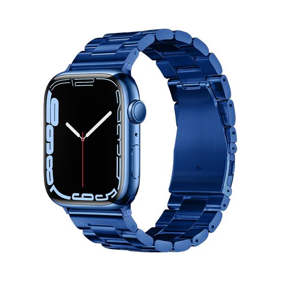 Pasek do Apple Watch Forcell F-Design FA10 zatrzask stal 42 / 44 / 45 / 49 mm niebieski