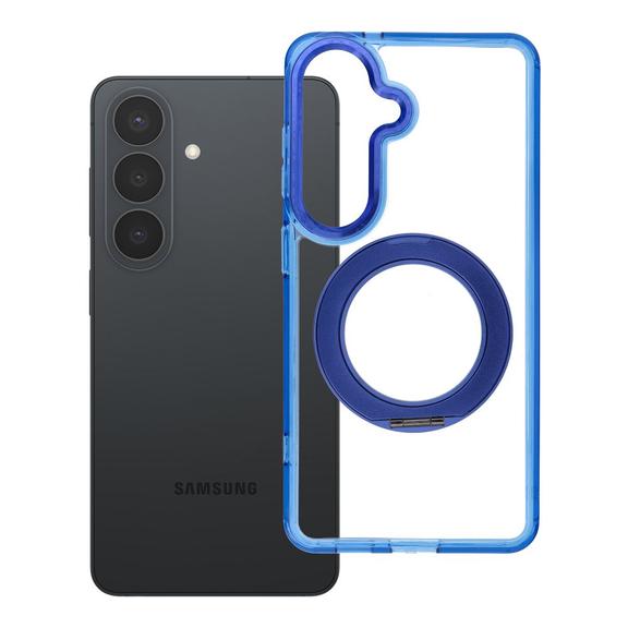 Etui na Samsung S26 Frame Circle Stand zgodne z MagSafe granatowe