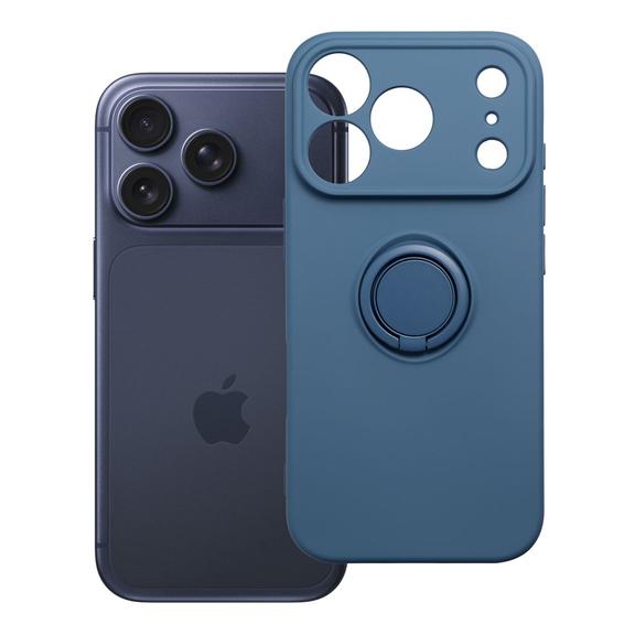 Etui na iPhone 18 Pro / 17 Pro Silicone Ring granatowe