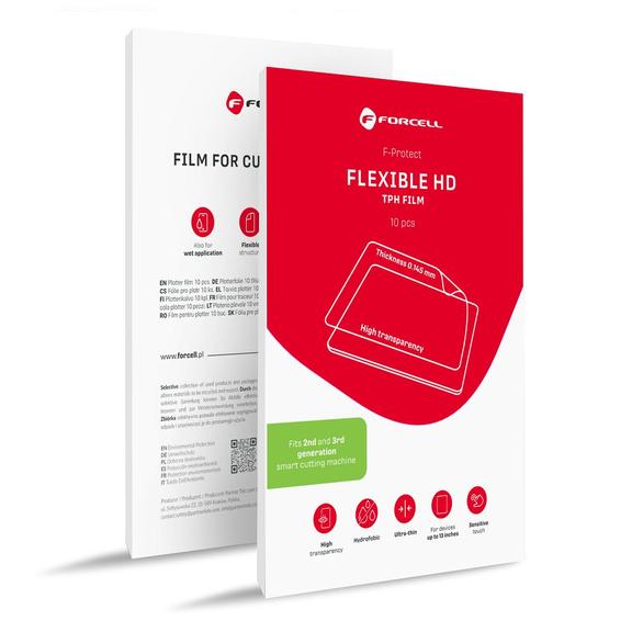 Folia do cięcia do plotera 2 i 3 gen. Forcell F-Protect Flexible TABLET HD dla tabletów do 13" 10 sztuk transparentna
