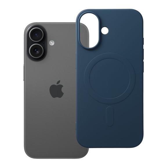 Etui na iPhone 17 Silicone Mag Cover zgodne z MagSafe (big hole) niebieskie