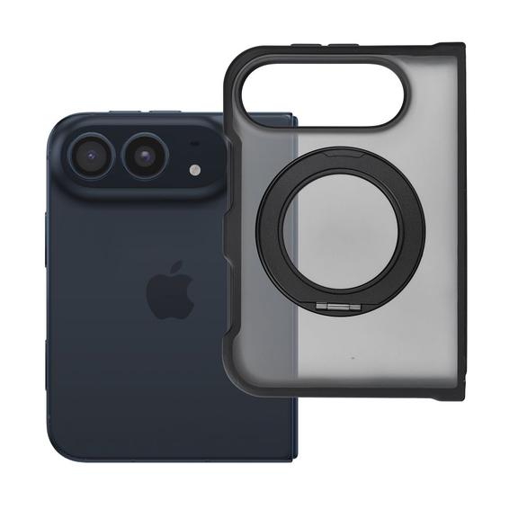 Etui na iPhone Duo Forcell F-Protect 4sD-i Smoke Hybrid Kickstand Premium zgodne z MagSafe czarne 0INT