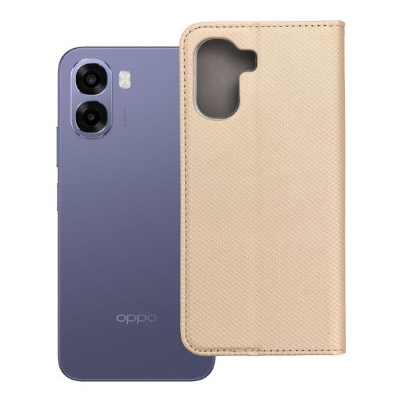 Etui z klapką na Oppo A6x Smart Case Book złote