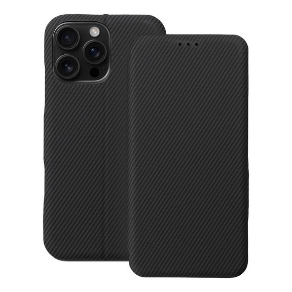 Etui z klapką na iPhone 16 PRO MAX Folio Side Magnet czarne