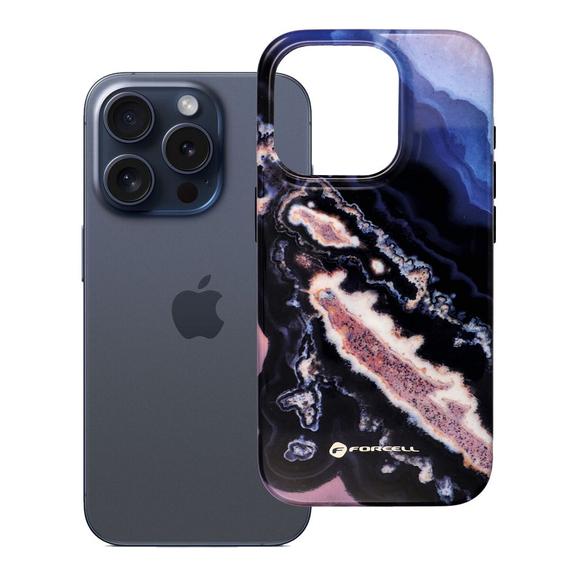 Etui na iPhone 15 PRO Forcell F-Protect Mirage zgodne z MagSafe Military Drop-Test gold island