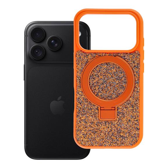 Etui na iPhone 18 Pro / 17 Pro Quartz Circle Stand Mag Cover orange